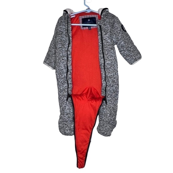 Ben Sherman Infant Snowsuit Sweater Fleece Lined Winter Pram Suit Size 6-9 Month - Picture 3 of 12